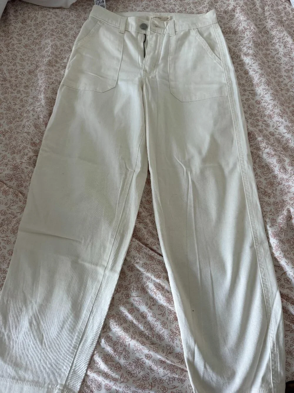 Levi white utility pants